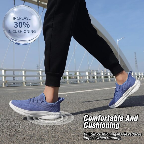 ⚡Men Blue-B Fashion Mesh Non Slip Lightweight Workout Breathable Gym Sneakers - Picture 6 of 6